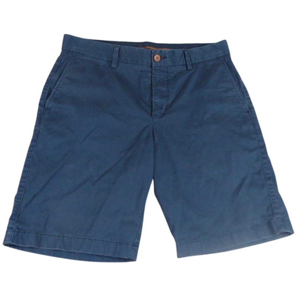 Tommy Bahama Shorts Men 33 Blue Flat Front Cotton Stretch Casual Chino Everyday